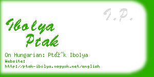 ibolya ptak business card